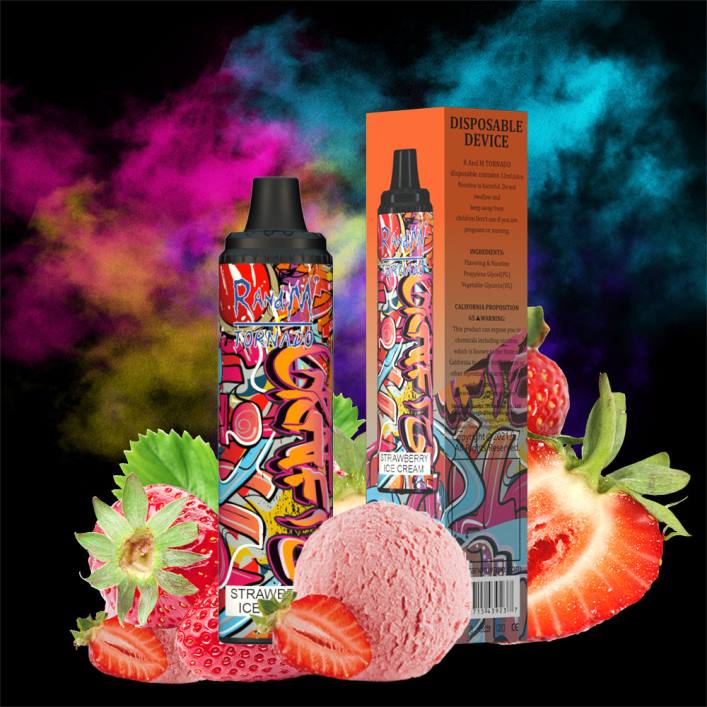 RandM Vape Rabattcode | RandM Tornado 00P2295 6000 Airflow Control Vape Pod Gerät 1St Erdbeereis